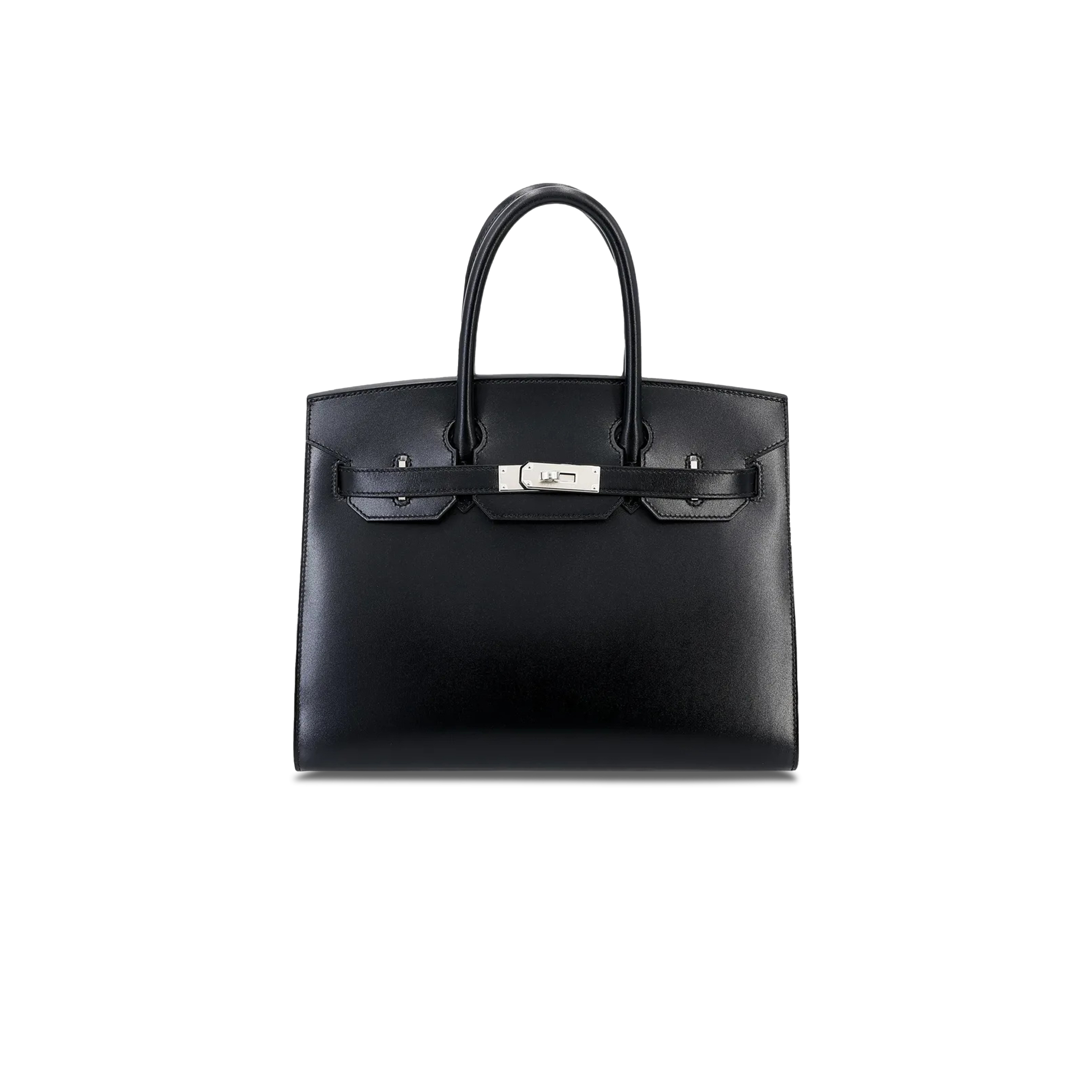 H**mes birkin 30 box leather black silver buckle h029281ck89 (30*22*15cm)